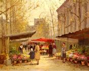 Marche Aux Fleurs A La Madeleine - 爱德华·科尔特斯